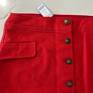 Girls Jacadi red wool skirt, NWT, size 12A